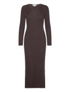 Kora Knitted Dress Maksimekko Juhlamekko Brown Marville Road