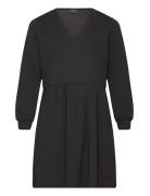 Vleslie, L/S, Abk Dress Lyhyt Mekko Black Zizzi