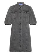 Anniecras Dress Denim Lyhyt Mekko Grey Cras