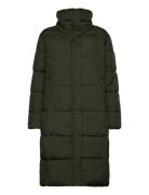 Oriana-Cw - Outerwear Vuorillinen Takki Topattu Takki Green Claire Wom...