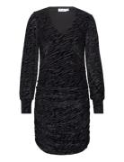 Vimaxa V-Neck L/S Dress Lyhyt Mekko Black Vila