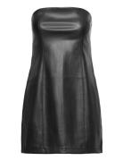 Pu Mini Tube Dress Lyhyt Mekko Black Gina Tricot