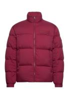 New York Gmd Down Puffer Jacket Vuorillinen Takki Topattu Takki Burgun...