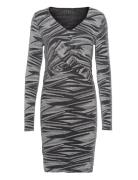 Onlqueen L/S V-Neck Glitter Dress Jrs Lyhyt Mekko Grey ONLY