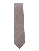 Beige Textured Tie Solmio Kravatti Beige AN IVY