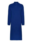 Slfkamma Half Zip Ls Knit Dress Camp Maksimekko Juhlamekko Blue Select...