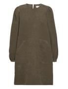 Carla Dress Lyhyt Mekko Khaki Green Lollys Laundry