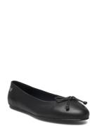 Essential Leather Ballerina Ballerinat Black Tommy Hilfiger