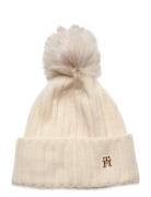 Essential Chic Pompom Beanie Accessories Headwear Beanies Cream Tommy ...