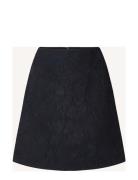 Mavis Jacquard Skirt Lyhyt Hame Navy Lexington Clothing