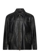 Relaxed Moto Leather Jacket Nahkatakki Black GANT