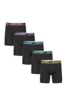 Jaclime Solid Boxer Briefs 5 Pack Bokserit Black Jack & J S