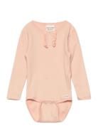 Body Ls Rib Bodies Long-sleeved Pink Minymo