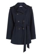 Cotton Short Trench Trenssi Takki Navy Tommy Hilfiger