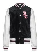 Velour Colour Block Bomber Jacket Bombertakki Black Juicy Couture