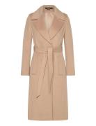 Wrap Wool-Lined-Coat Outerwear Coats Winter Coats Beige Lauren Ralph L...