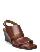 Sandals - Block Heels Korolliset Sandaalit Brown ANGULUS