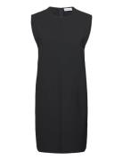 Heavy Viscose Ns Shift Dress Polvipituinen Mekko Black Calvin Klein