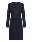 Micro Cable F&F Dress Polvipituinen Mekko Black Tommy Hilfiger