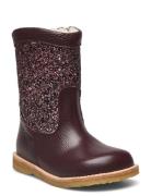 Boots - Flat - With Zipper Talvisaappaat Purple ANGULUS