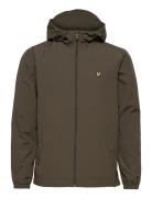 Zip Through Hooded Jacket Ohut Takki Green Lyle & Scott