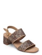 Sandals - Block Heels Korolliset Sandaalit Brown ANGULUS