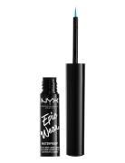 Epic Wear Metallic Liquid Liner Eyeliner Rajauskynä Meikki Blue NYX Pr...