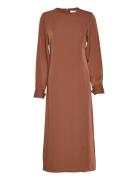 Sloangz Ls Dress Polvipituinen Mekko Brown Gestuz