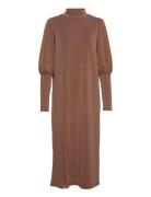 Ellemw Puff Long Dress Polvipituinen Mekko Brown My Essential Wardrobe