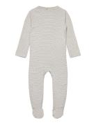 Striped Jersey Full Body W. Back Opening Pitkähihainen Body Grey Copen...