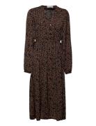 Recycled Polyester Dress Polvipituinen Mekko Brown Rosemunde