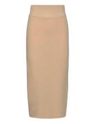 Edmee Skirt Polvipituinen Hame Beige Andiata