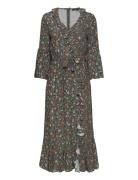 Annifrida Delphine Wrap Dress Polvipituinen Mekko Multi/patterned Fren...