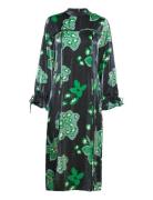 Objflora L/S Long Dress 125 Polvipituinen Mekko Black Object