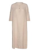 Crbellis Caftan Dress Polvipituinen Mekko Beige Cream