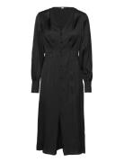 Logo Jacquard Shirtdress Polvipituinen Mekko Black Karl Lagerfeld