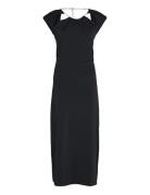 Jiagz Sl Midi Dress Polvipituinen Mekko Black Gestuz