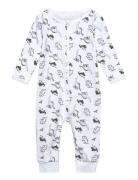 Nbmnightsuit Zip Dino Noos Pyjama Sie Jumpsuit Haalari White Name It