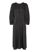 Enitta Dress Polvipituinen Mekko Black A-View