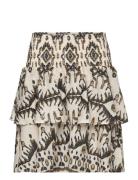 Magda Skirt Polvipituinen Hame Beige Lollys Laundry