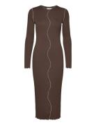 Enfork Ls Dress 5347 Polvipituinen Mekko Brown Envii