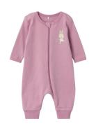 Nbfnightsuit Zip Orchid Haze Rabbit Noos Pyjama Sie Jumpsuit Haalari P...