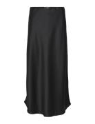 Objsateen Mw Ancle Skirt Div Pitkä Hame Black Object