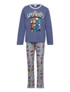 Pyjalong Pyjamasetti Pyjama Multi/patterned Marvel