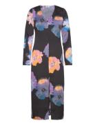 Enbadger Ls Dress Aop 7069 Polvipituinen Mekko Black Envii