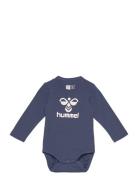 Hmlflips Body L/S Pitkähihainen Body Blue Hummel