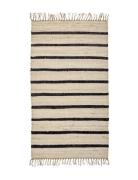 Rug, Sima, Black/Natural Home Textiles Rugs & Carpets Cotton Rugs & Ra...