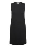 Extra Fine Wool Shift Dress Polvipituinen Mekko Black Calvin Klein