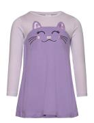 Top Long Cat Face Dresses & Skirts Dresses Casual Dresses Long-sleeved...