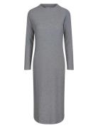 Daniela Rib Dress Polvipituinen Mekko Grey Once Untold